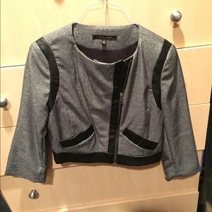 Cynthia Steffe gray and black cropped jacket